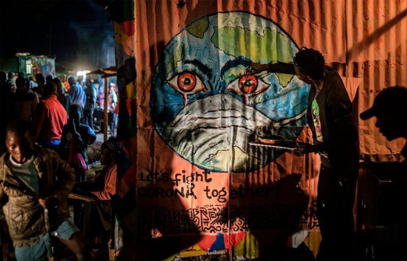 Coronavirus en las calles de el mundo: 17 obras de arte de la calle sobre el tema CoVid-19