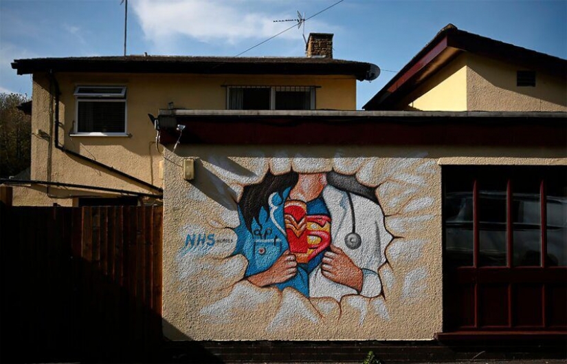 Coronavirus en las calles de el mundo: 17 obras de arte de la calle sobre el tema CoVid-19