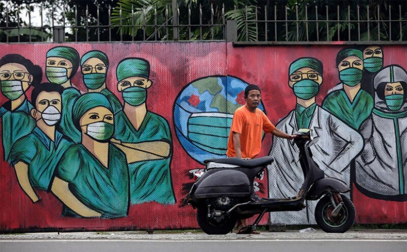Coronavirus en las calles de el mundo: 17 obras de arte de la calle sobre el tema CoVid-19