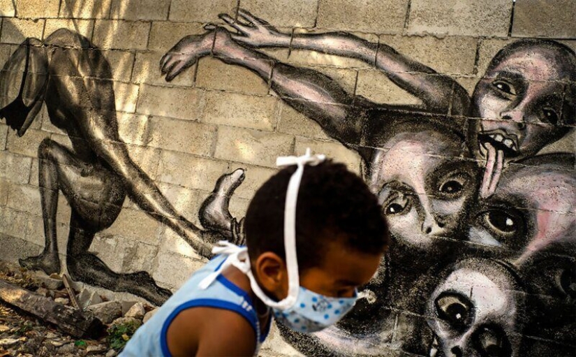 Coronavirus en las calles de el mundo: 17 obras de arte de la calle sobre el tema CoVid-19