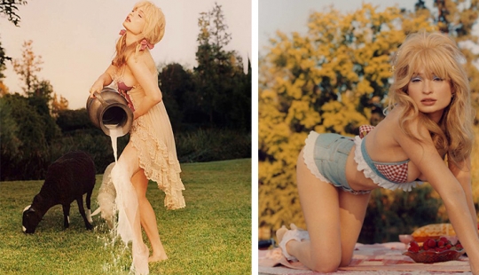 Cottagecore: Girls in dresses retro at the backdrop of rural idyll — a new trend of social networks