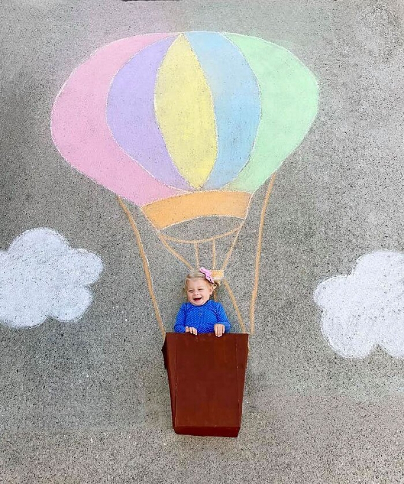 Crayons and imagination: cute pictures of magical worlds that my mom created for daughters in quarantine