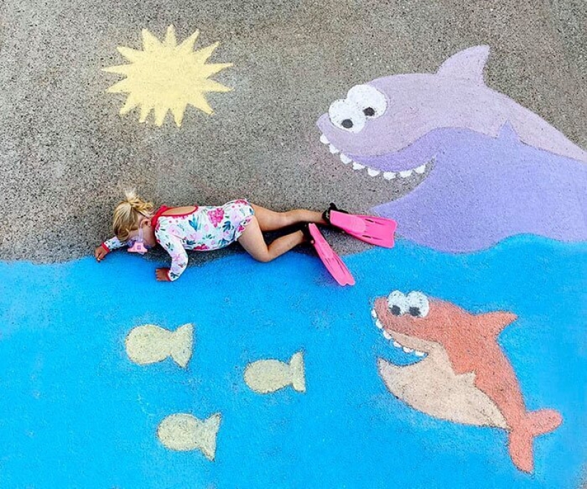 Crayons and imagination: cute pictures of magical worlds that my mom created for daughters in quarantine