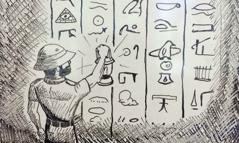 Creative history teacher every day draws pictures on the Board Creative history teacher every day draws pictures on the Board