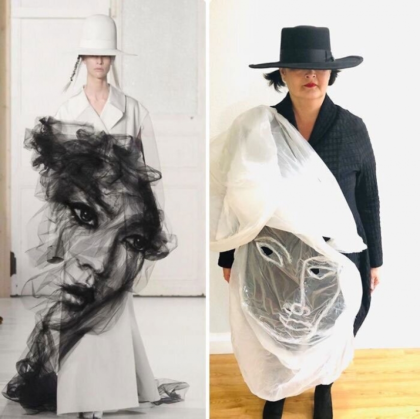 Cura para el aburrimiento: "alta moda" improvisado