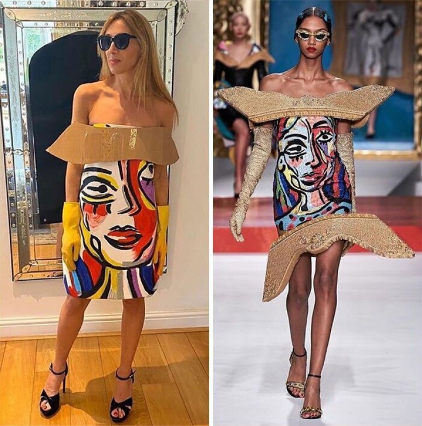 Cura para el aburrimiento: "alta moda" improvisado