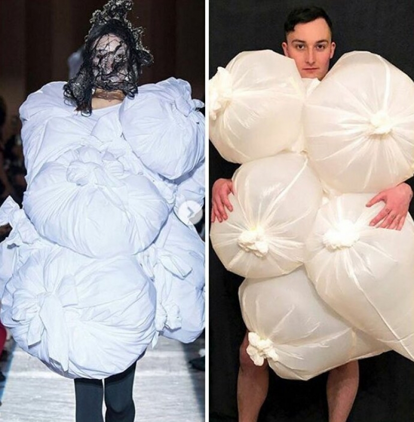 Cure for boredom: "high fashion" improvised