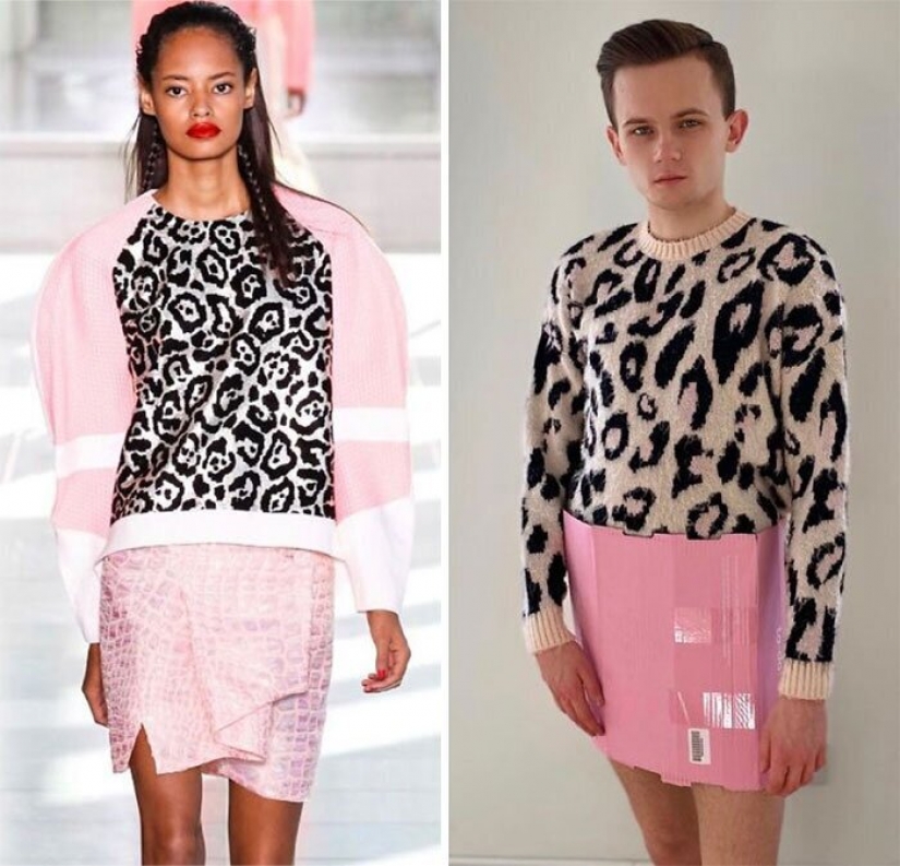 Cure for boredom: "high fashion" improvised