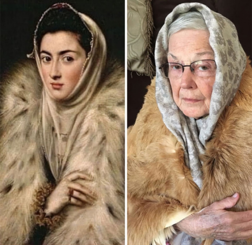 Daughter and her 83-year-old mother recreate works of art on quarantine
