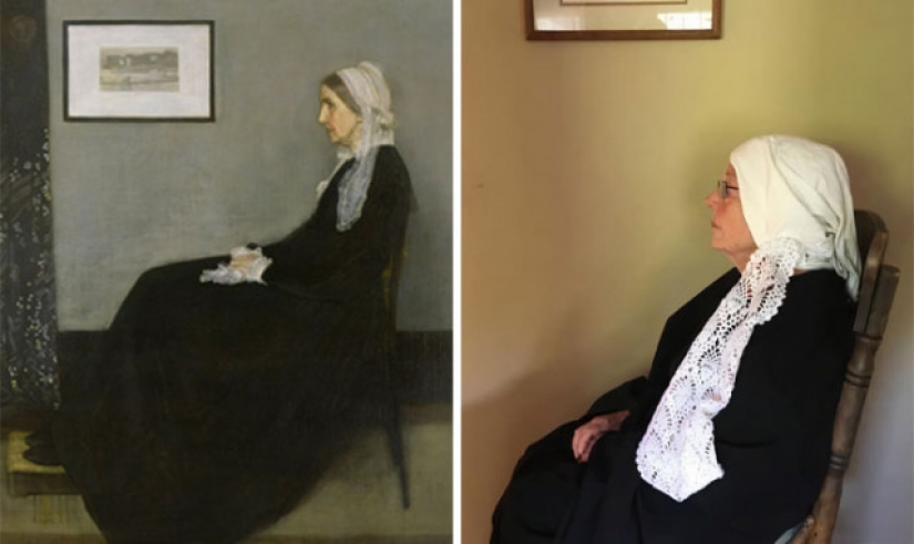 Daughter and her 83-year-old mother recreate works of art on quarantine