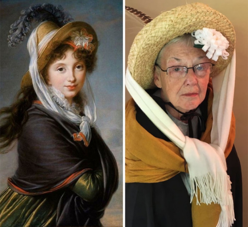 Daughter and her 83-year-old mother recreate works of art on quarantine
