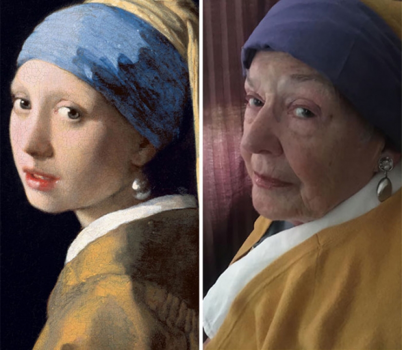 Daughter and her 83-year-old mother recreate works of art on quarantine