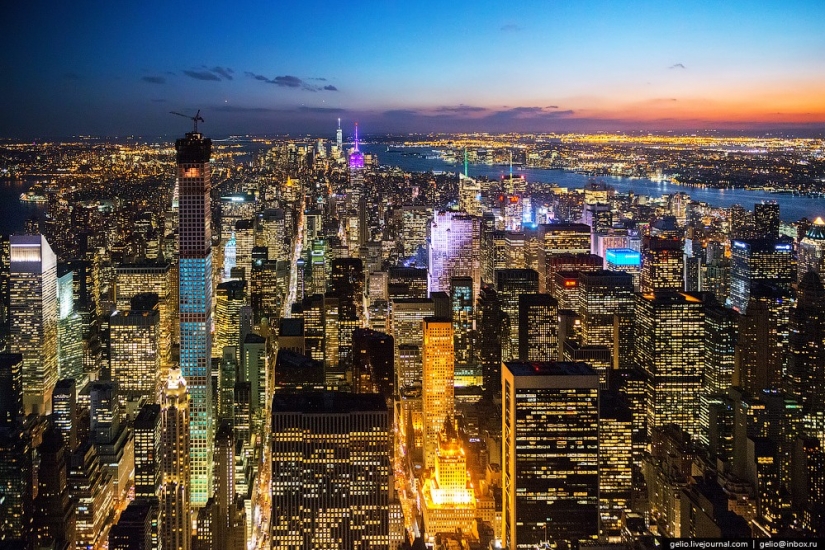 De nueva York a partir de la altura de vuelo de los pájaros De nueva York a partir de la altura de vuelo de los pájaros