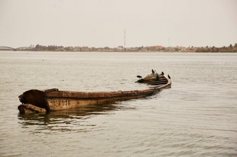 El Africano de Venecia como ciudad colonial de Saint Louis es absorbido por el océano El Africano de Venecia como ciudad colonial de Saint Louis es absorbido por el océano