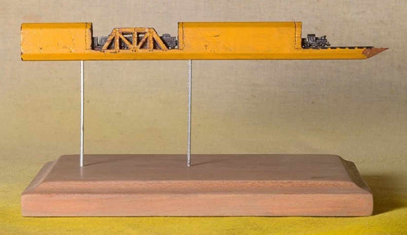 El artista cortar el lápiz pizarras de pequeñas obras maestras El artista cortar el lápiz pizarras de pequeñas obras maestras