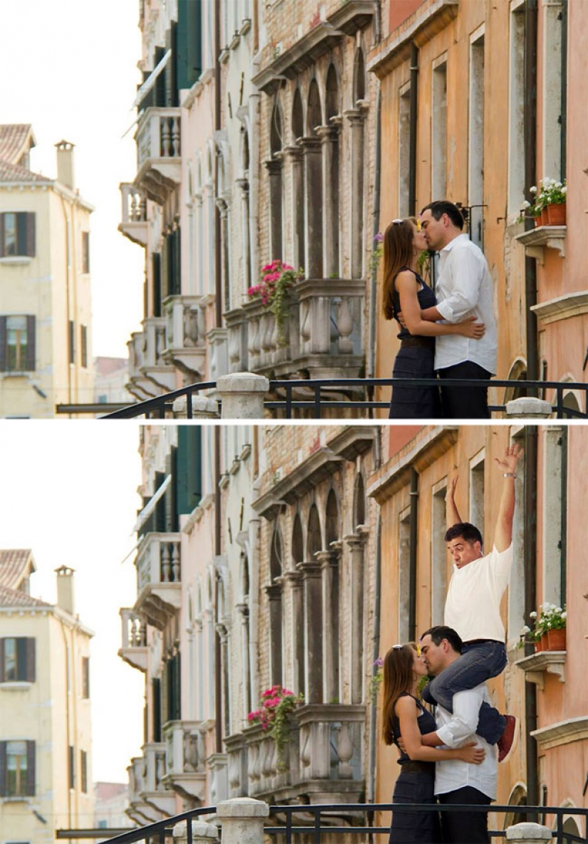 El chico magistralmente inscribiéndose en las imágenes de photobanks, y es increíblemente divertido