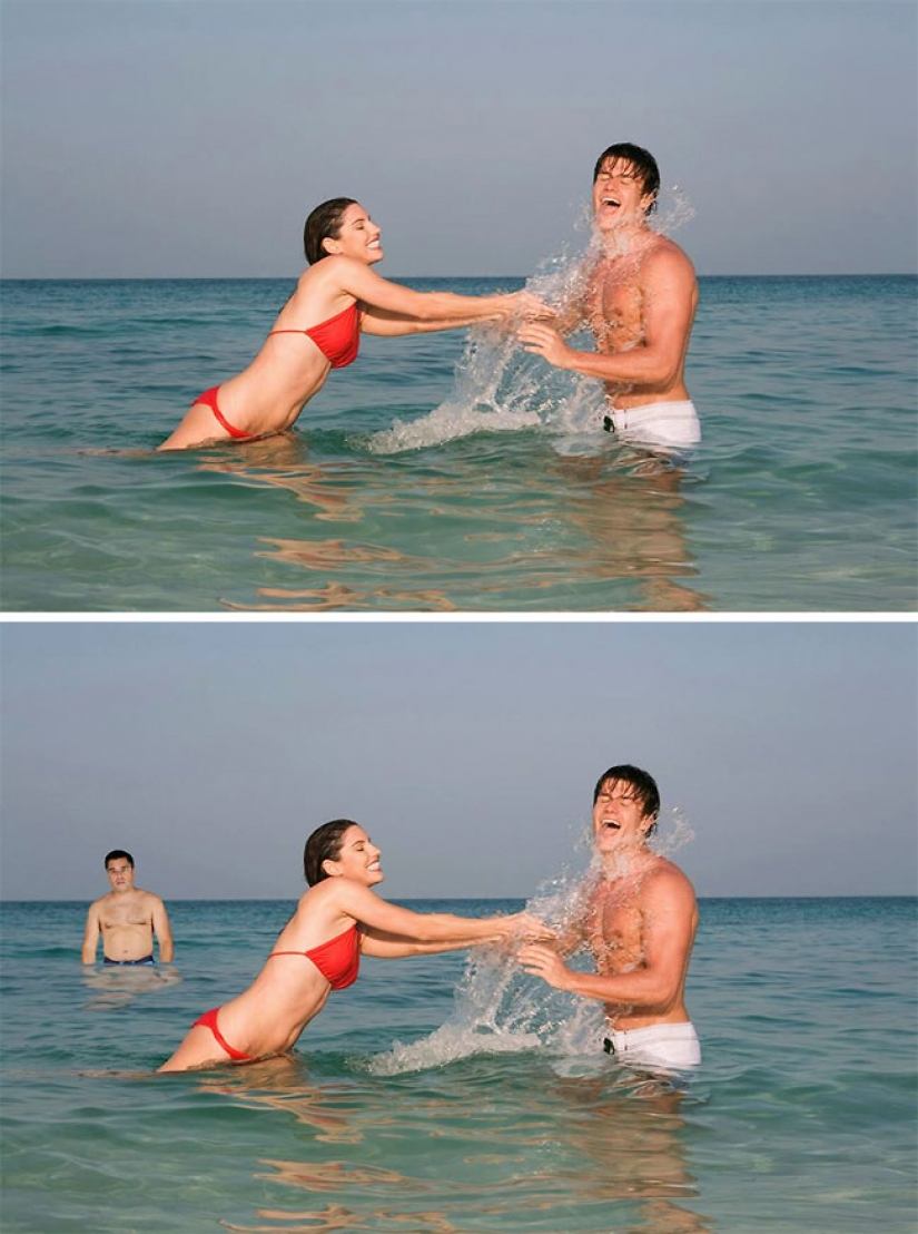 El chico magistralmente inscribiéndose en las imágenes de photobanks, y es increíblemente divertido