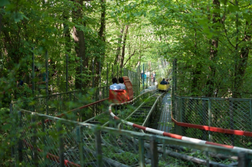 El italiano solitario construido un Parque de diversiones en el bosque