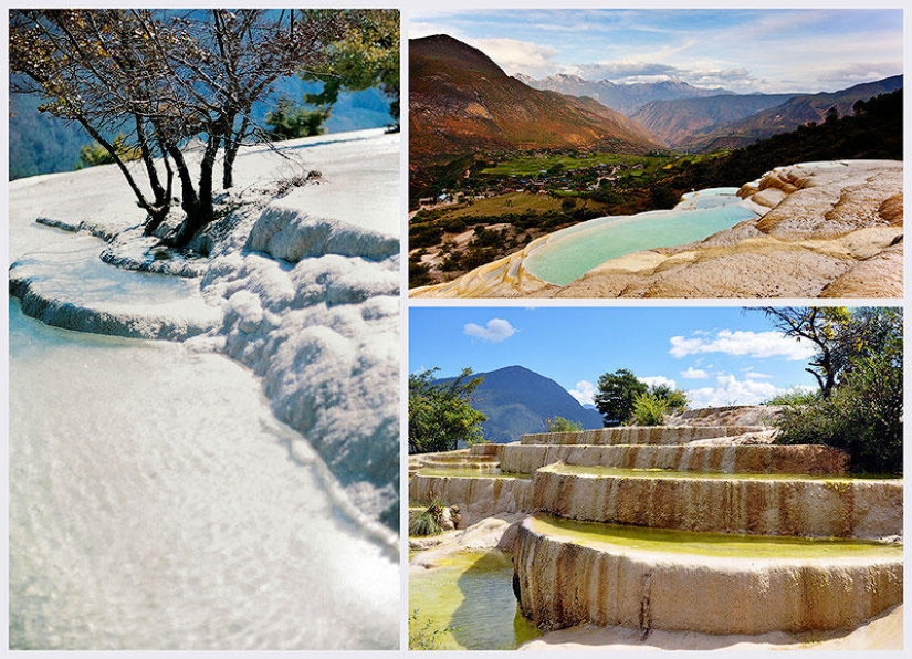 El milagro Chino de la naturaleza: agua blanca Terrazas
