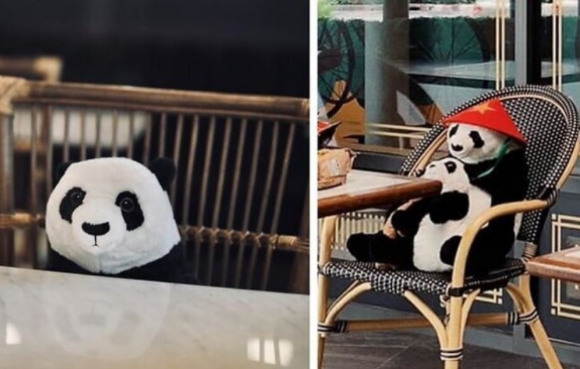 El restaurante Bangkok pandas ayudar a las personas a mantener una distancia