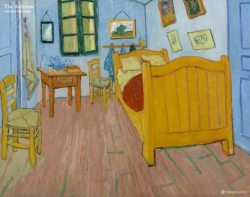 En el dormitorio de van Gogh: ¿cómo sería el interior con pinturas de famosos artistas