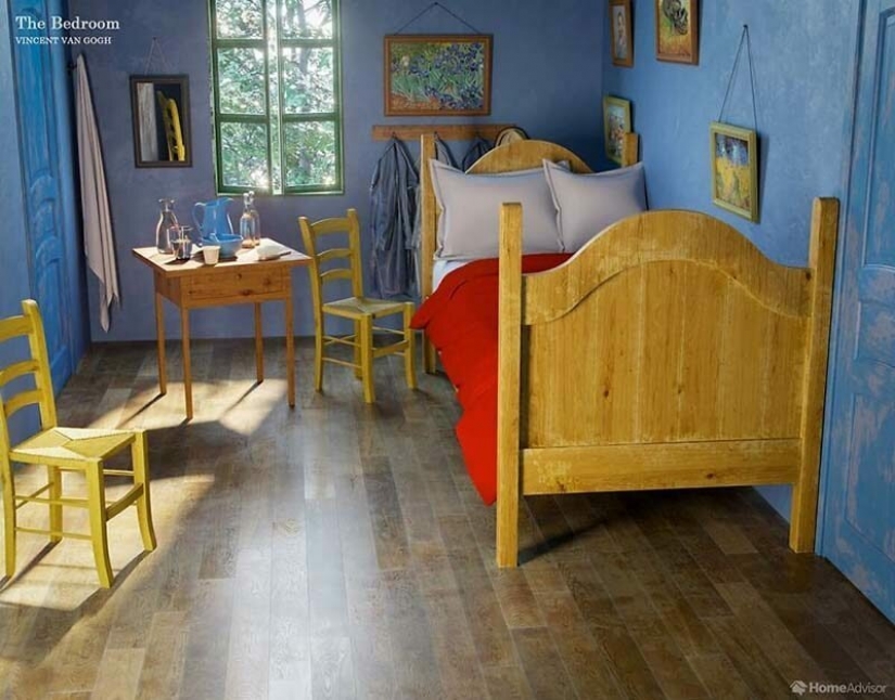 En el dormitorio de van Gogh: ¿cómo sería el interior con pinturas de famosos artistas