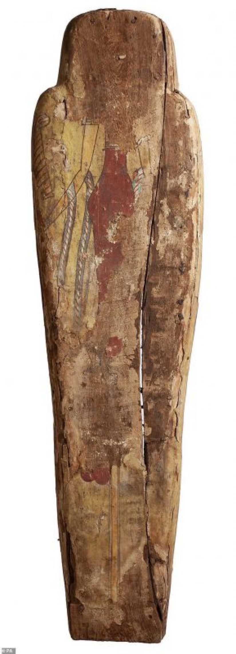 En el interior del sarcófago de 3000 años de edad de las momias encontradas en los patrones únicos En el interior del sarcófago de 3000 años de edad de las momias encontradas en los patrones únicos