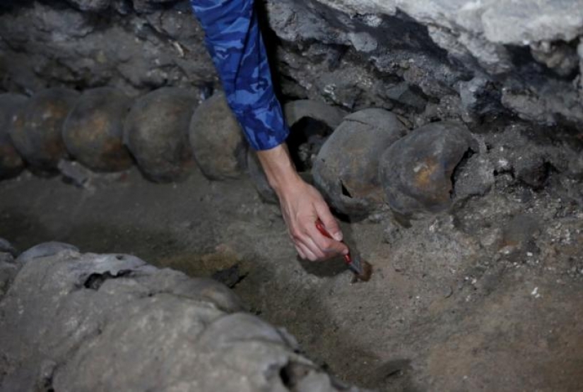 En la ciudad de México descubrió el Azteca torre de cráneos humanos En la ciudad de México descubrió el Azteca torre de cráneos humanos