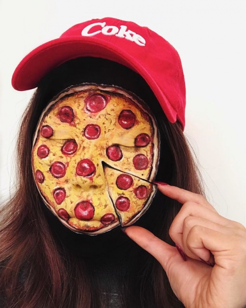 "Estoy a la persona a comer" la canadiense maquillaje artista dibuja los rostros de las mujeres con las hamburguesas, bocadillos y pizzas "Estoy a la persona a comer" la canadiense maquillaje artista dibuja los rostros de las mujeres con las hamburguesas, bocadillos y pizzas