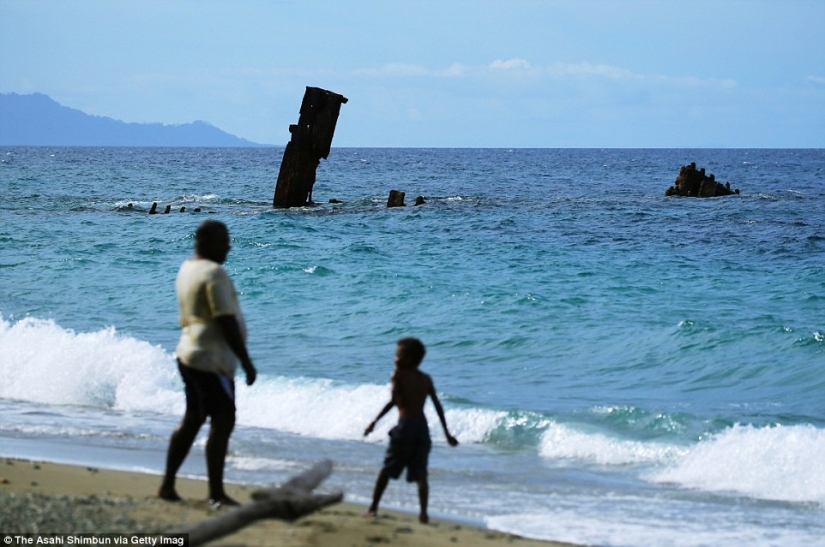 Fighting machines of world war II, lost on a remote island in the Pacific ocean Fighting machines of world war II, lost on a remote island in the Pacific ocean