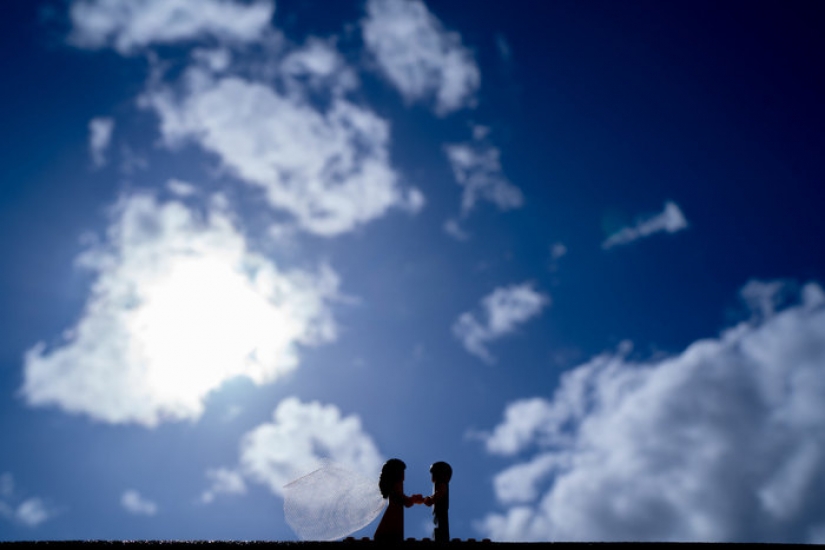 Fotógrafo de bodas en cuarentena hizo una sesión de fotos de figuras de LEGO