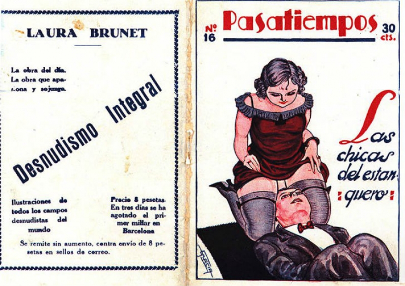 Franco y audaz de España en las ilustraciones de 1900-erótico