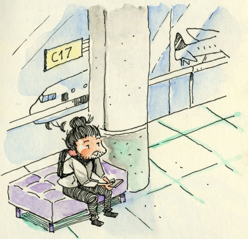 From Italy to Canada for a first date: the artist drew a comic about the first meeting with a sweetheart From Italy to Canada for a first date: the artist drew a comic about the first meeting with a sweetheart
