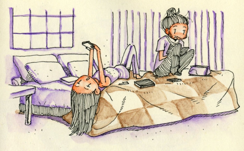 From Italy to Canada for a first date: the artist drew a comic about the first meeting with a sweetheart From Italy to Canada for a first date: the artist drew a comic about the first meeting with a sweetheart