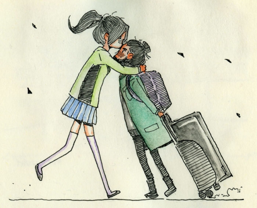 From Italy to Canada for a first date: the artist drew a comic about the first meeting with a sweetheart From Italy to Canada for a first date: the artist drew a comic about the first meeting with a sweetheart