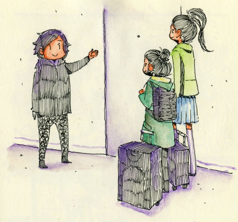 From Italy to Canada for a first date: the artist drew a comic about the first meeting with a sweetheart From Italy to Canada for a first date: the artist drew a comic about the first meeting with a sweetheart