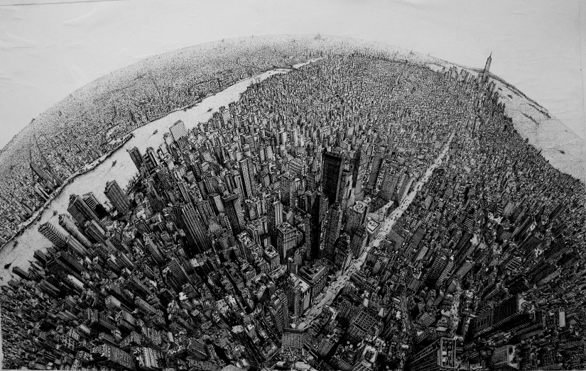 Google Maps con sus propias manos: un estudiante de Egipto, pintado de cada edificio en nueva York