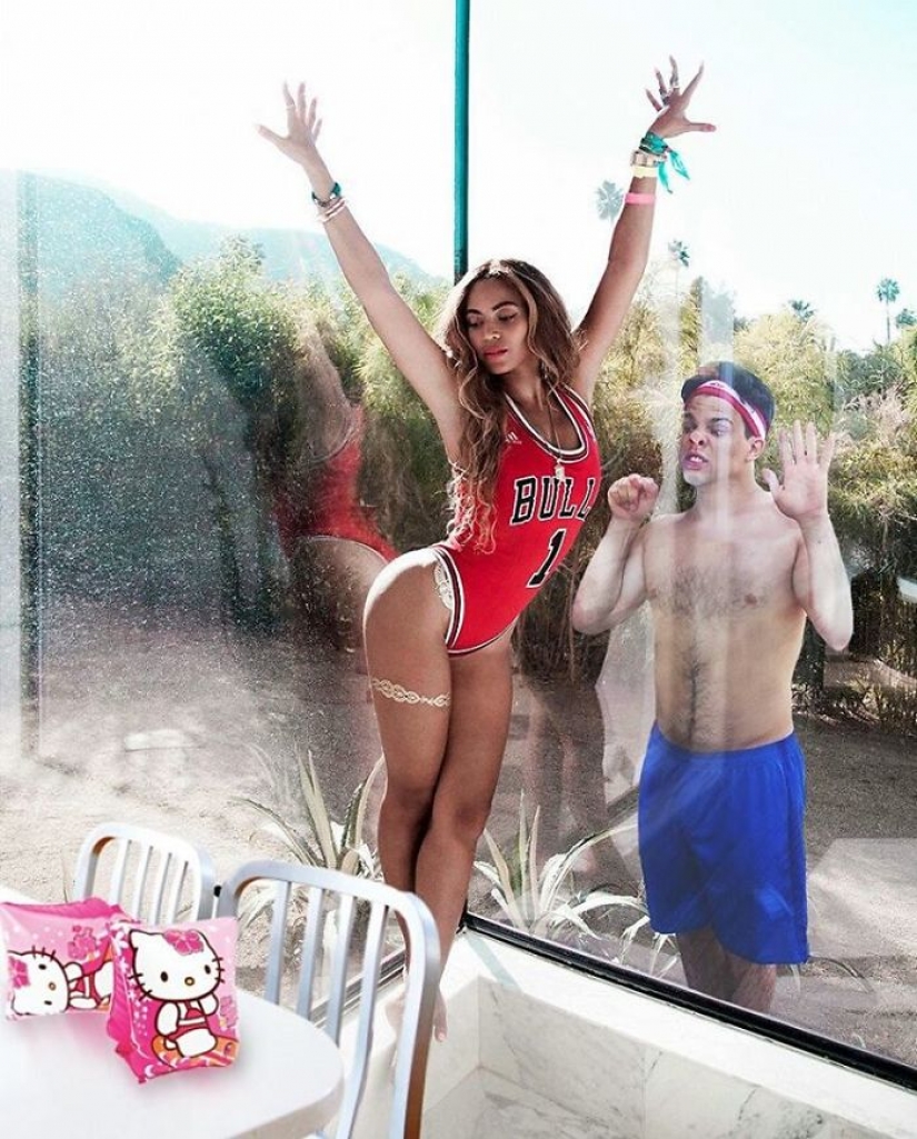 Guy se inserta a sí mismo en las fotos con las celebridades, y es muy divertido Guy se inserta a sí mismo en las fotos con las celebridades, y es muy divertido