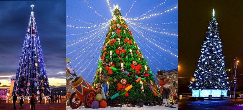 Holiday lights in Russia: as decorated for the New year, the Russian city