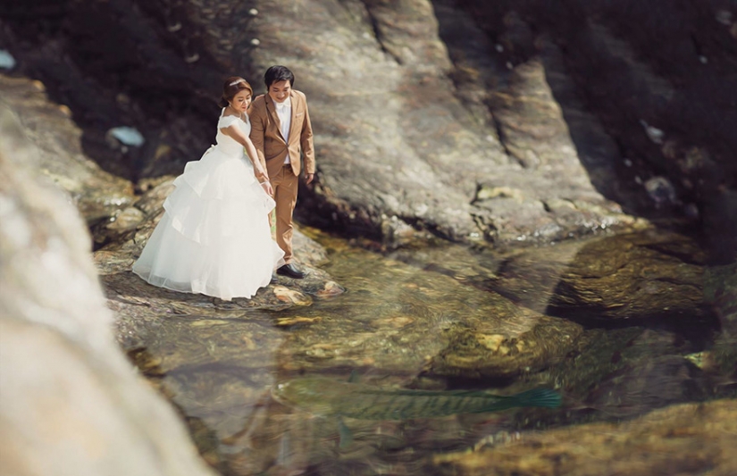 Honey, I shrunk the newlyweds: wedding photographer in transforming young midgets Honey, I shrunk the newlyweds: wedding photographer in transforming young midgets