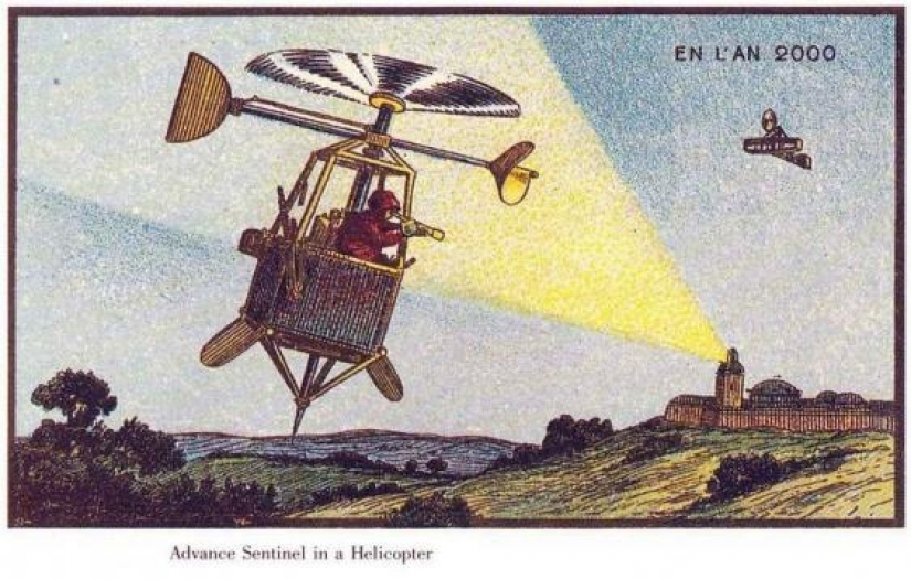 How do people imagine the future 100 years ago