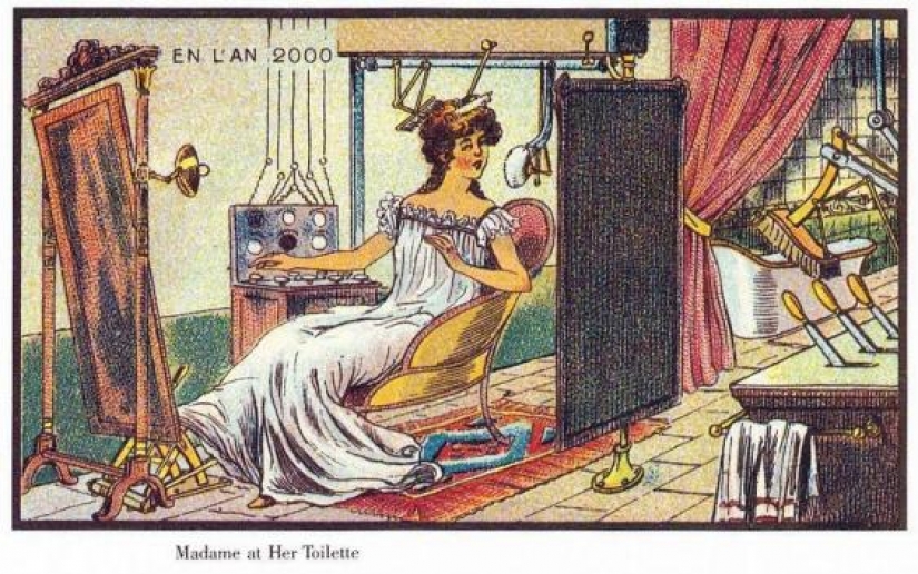 How do people imagine the future 100 years ago