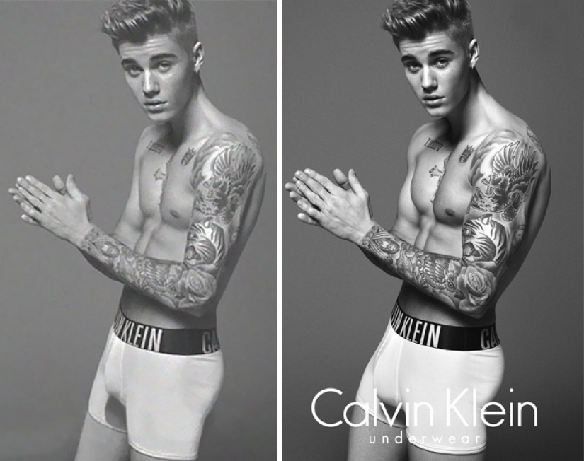 How unrealistic beauty standards are created: celebrities before and after photoshop