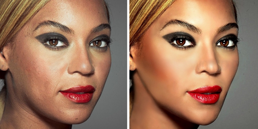 How unrealistic beauty standards are created: celebrities before and after photoshop