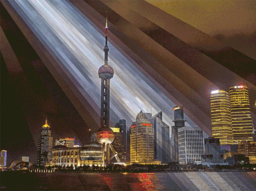Hypnotic gifs Asian megacities