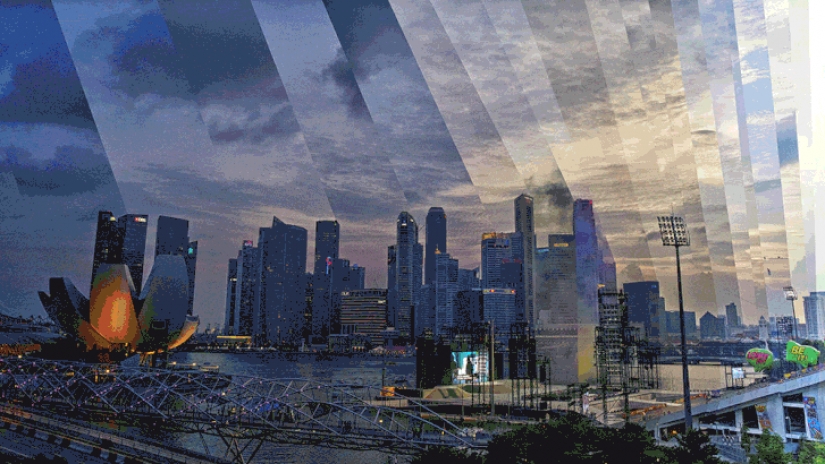 Hypnotic gifs Asian megacities