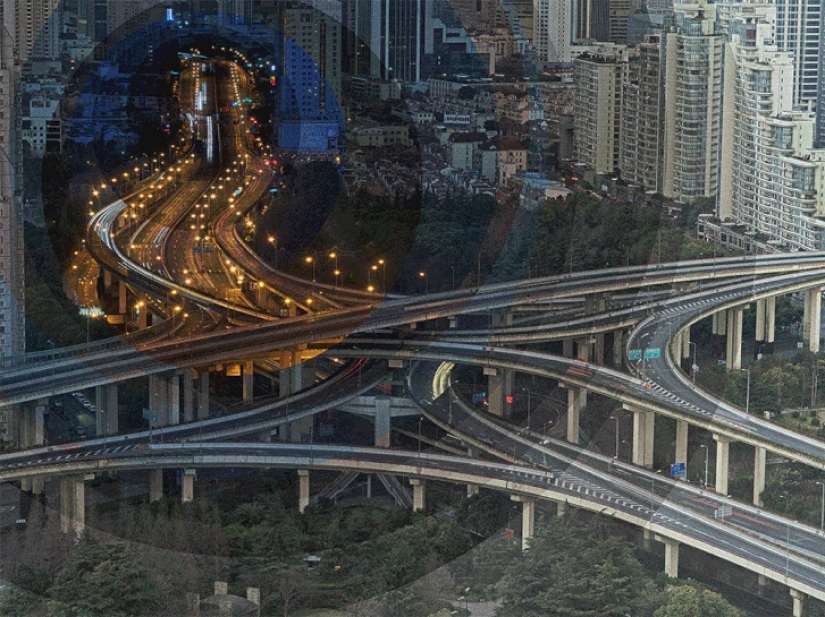 Hypnotic gifs Asian megacities