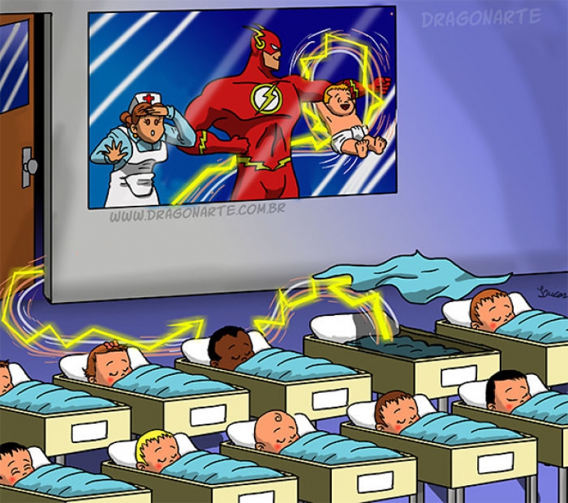 If superheroes were children: 10 charming and funny illustrations If superheroes were children: 10 charming and funny illustrations