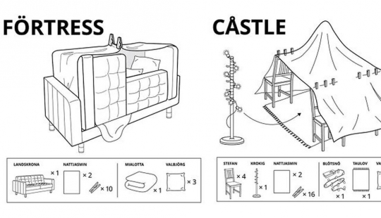 I'm in the house: 6 Fort building for kids from IKEA Russia