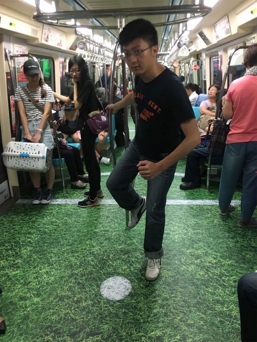 In Taipei subway cars turned into sports fields In Taipei subway cars turned into sports fields